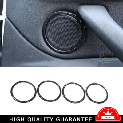 Inner Door Speaker Ring Cover Trim Fit For BMW X2 F39 2018-2022 Black Wood Grain