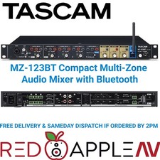Tascam MZ-123BT 3-Zone Compact 1U Audio Mixer with Bluetooth   Free Delivery