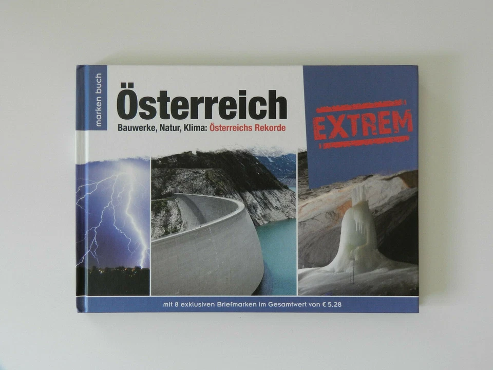 Österreich extrem Marken Buch Bauwerke Natur Klima Rekorde inkl Briefmarken - Bild 1 von 1