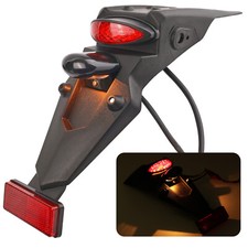 12V LED Motorcycle Fender Rear Tail Stop Light Reflector Universal Pit Dirt Bike