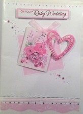 On Your RUBY ANNIVERSARY ~ 3D Greetings Card ~ Ribbon Effect ~Free Delivery(290)