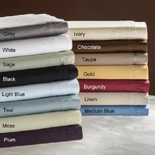 HOTEL FINE LINENS 800TC-KING - COTTON RICH - GREY KING SHEET SET 