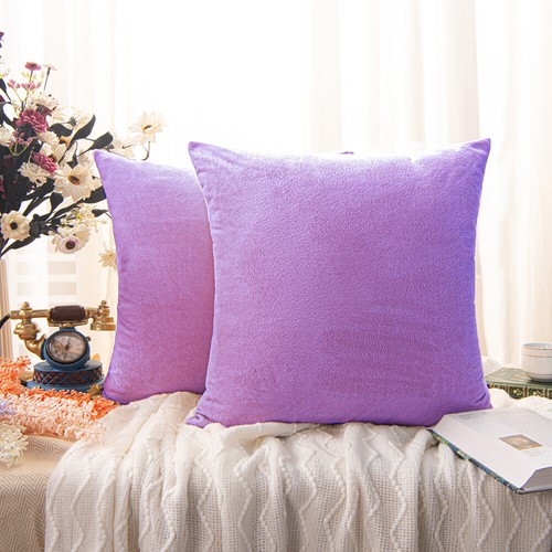 Throw Pillow Cover Set of 2 Sofa Decor Velvet Cushion Case 18 Colors Available - Picture 36 of 64