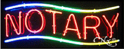 NEW ''NOTARY'' 32x13 W/MULTICOLOR LINES REAL NEON SIGN w/CUSTOM OPTIONS 10849