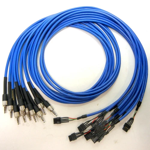 LOT 10PC's - 4' x (4 PIN) PC TEST LEAD TO 1/8" or 3.5mm MALE 4 POLE AUDIOPHILE