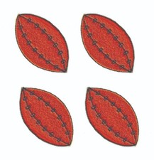 Iron On Football Patch Set of 4 Embroidered Appliqu  for Jerseys Hats DIY Crafts