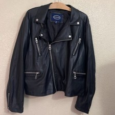 Scoop Nyc Black Moto Jacket Vegan Leather Motorcycle Plus Xxxl 3xg 22 Biker