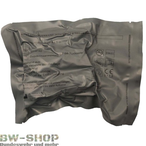 ORIGINAL BUNDESWEHR VERBANDSET 3-TLG. BW ERSTE HILFE ARMY MEDIKIT VERBAND SCHERE - Bild 4 von 4