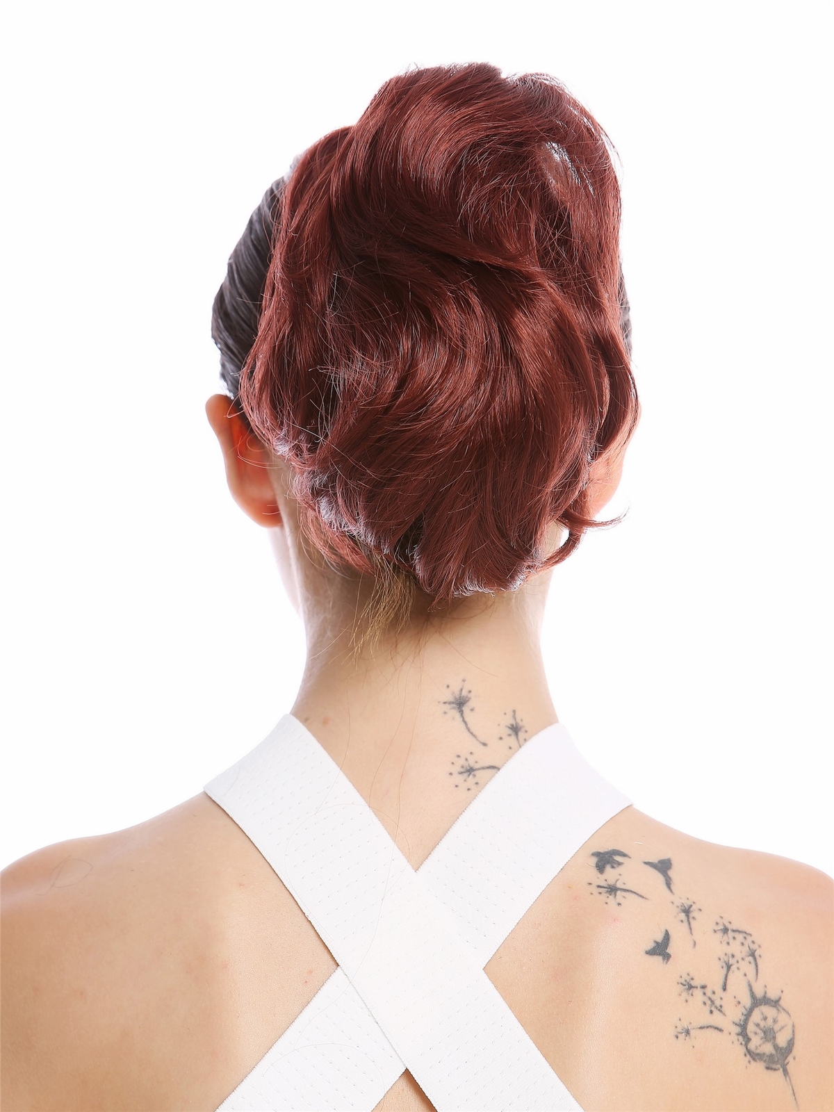 Hairpiece Ponytail Short Voluminous Wavy Auburn 20cm 1028-V-35