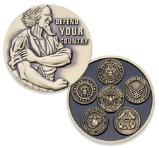 Uncle Sam - Defend Your Country - Challenge Coin