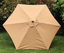 Patio Umbrella Top Canopy Replacement Cover fit 9ft 6 ribs Medium Coffee Color