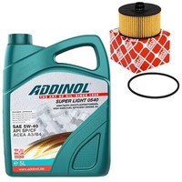 MotoröL Set 5W-40 Addinol 5 Liter + ÖLfilter FüR Dacia Mercedes Nissan Renault