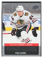 2021-22 Upper Deck #DD-19 Pius Suter Debut Dates