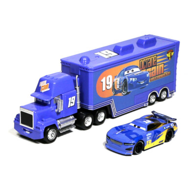 Disney Pixar Cars #19 Bobby Swift Mack Truck & Car 1:55 Diecast