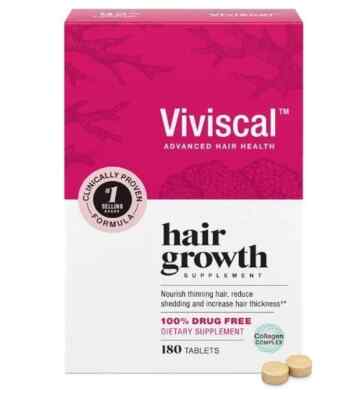 Viviscal Hair Growth Dietary Supplement with Collagen Complex 180 Tablets