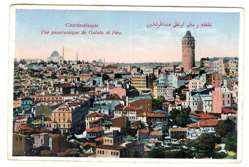 Turkey 1917 MILITARY MISSION CONSTANTINOPLE Galata View (T6668)