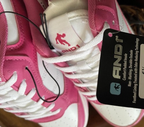 AND1 Damenschuhe Ignite Low-Top Basketball Turnschuhe pink weiß Größe 6,5 US NEU - Bild 5 von 11