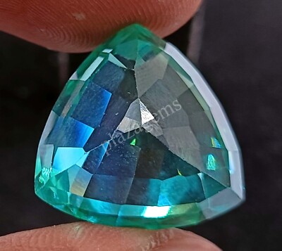 22.85 CT Natural Green Emerald  TRILLION SHAPE EGL Certified  LOOSE  Gems 5ATY