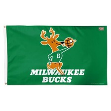 MILWAUKEE BUCKS HARDWOOD CLASSICS 3'X5' DELUXE FLAG NEW WINCRAFT   