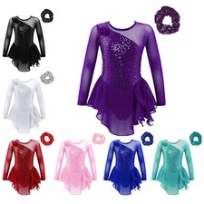Kids Girls Ballet Dress Dance Outfit Performance Dancewear Sports Costume Mesh