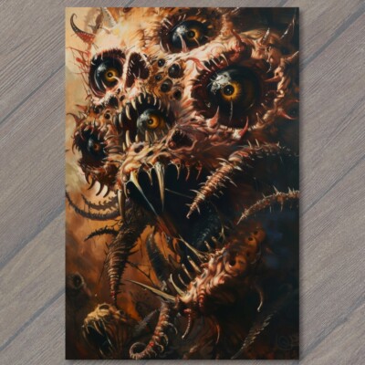 STICKER Monster Weird Scary Mouth Eyes Halloween Wild Crazy Unusual Mask Creep
