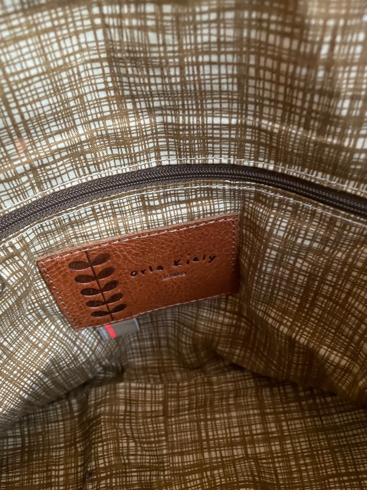 Orla Kiely Leather Bag (Brown) Good Condition HTF eBay