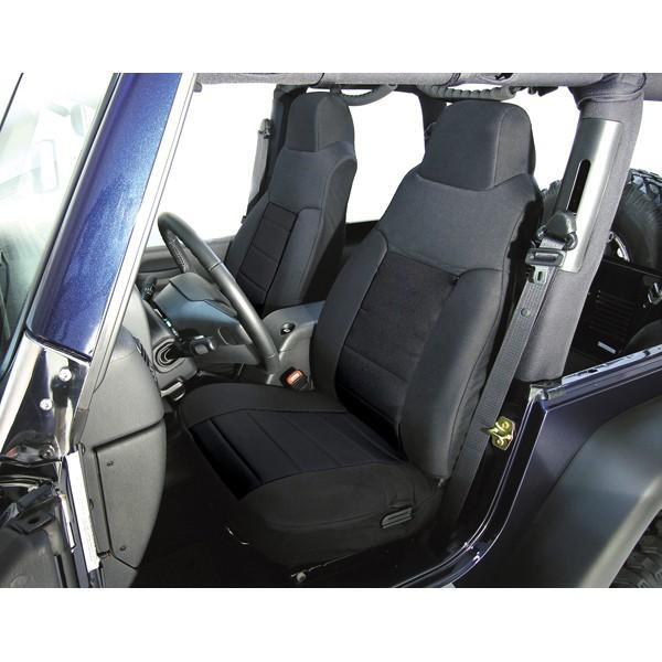 Housses de siège Jeep Wrangler YJ contre l'usure en tissu noir 91-95