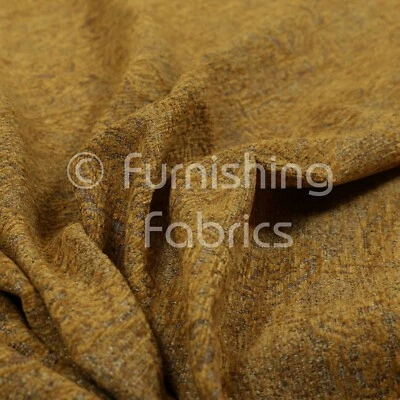 New Faded Floral Traditional Pattern Yellow Chenille Furnishing Curtain Fabric
