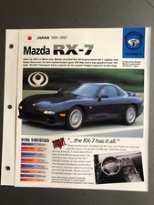 1991 - 1997 Mazda RX-7 Coupe IMP "Hot Cars" Spec Sheet Folder Brochure Awesome