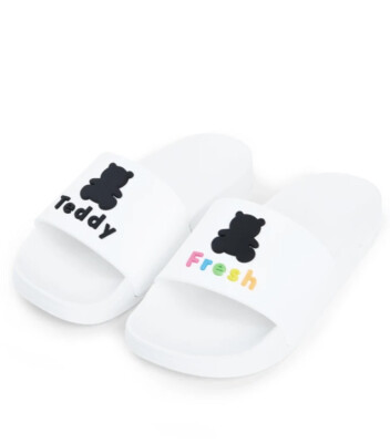 Teddy Fresh TF SLIDES Sandals Slippers White Women display picture 1