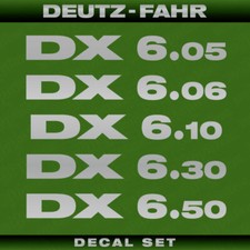 Deutz-Fahr DX 6.05, DX 6.06, DX 6.10, DX 6.30, DX 6.50 Traktor Aufkleber