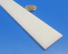 Hdpe White Bar .094" (3/32") Thick x 1.0" Wide x 48" Long, 8 Pcs, 32 Ft