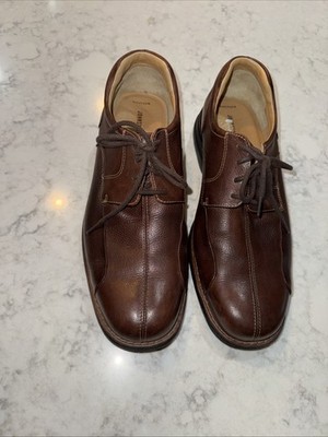 Johnson and Murphy Sz 10 M Brown Lace Sheepskin Shoes Brazil