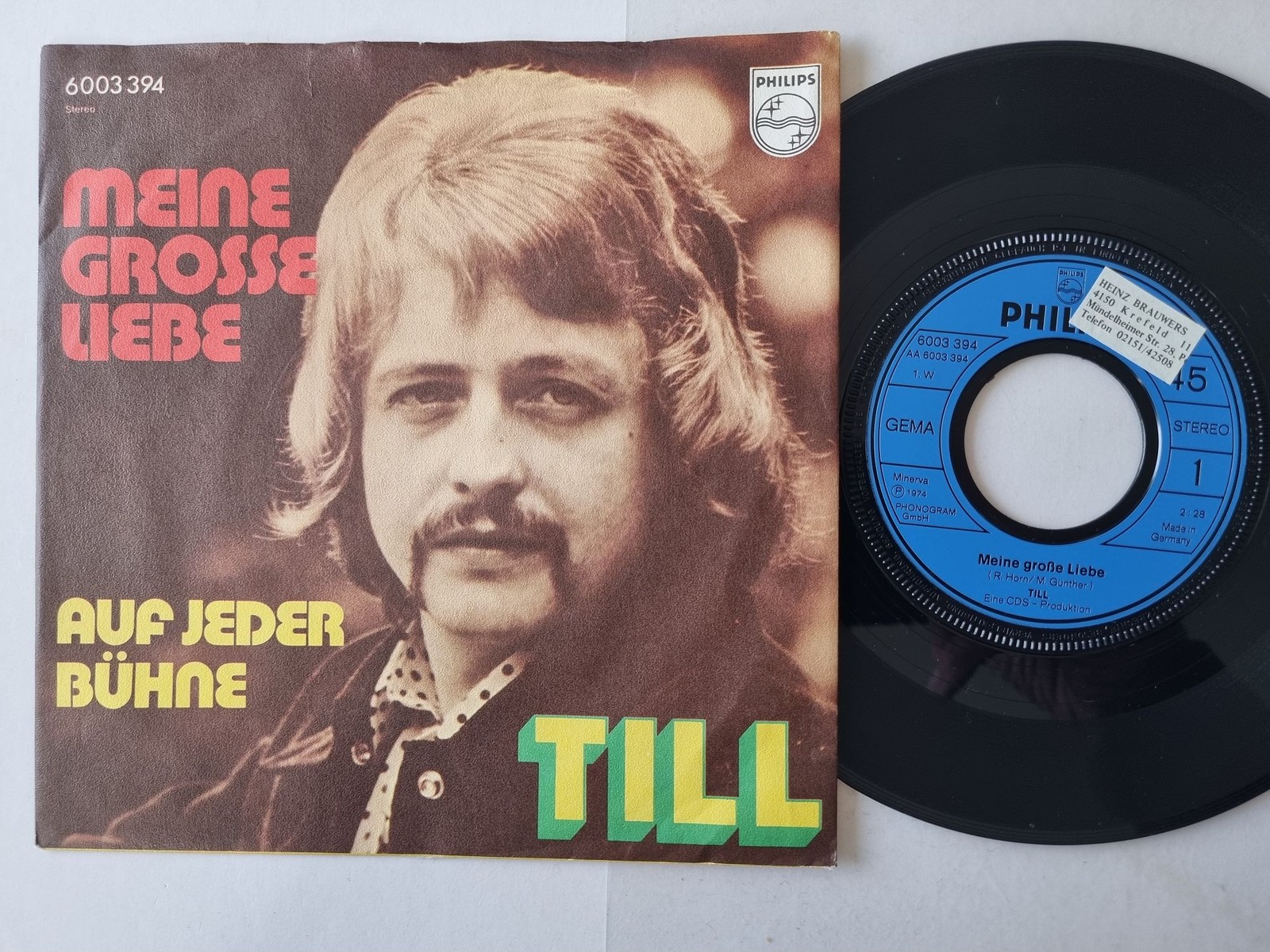 Till - Meine Große Liebe 7'' Vinyl Germany