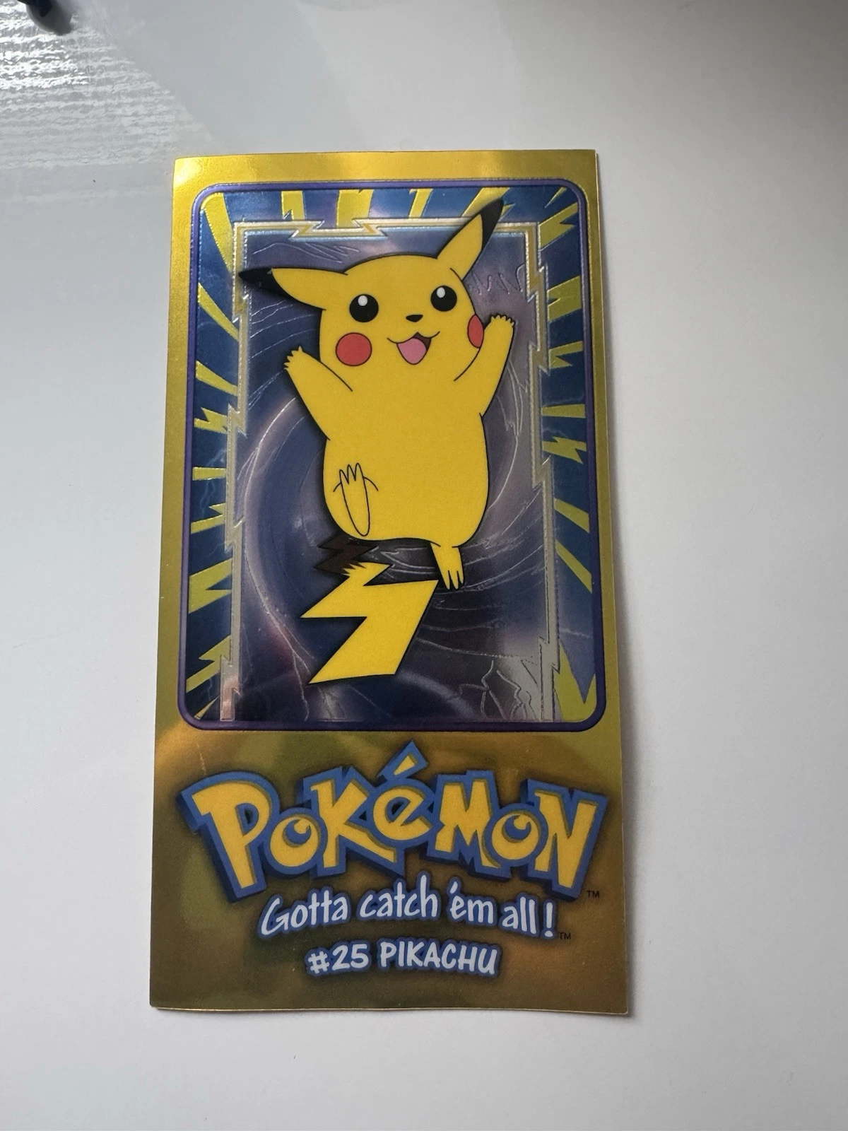 Pokemon Pikachu #25 TOPPS - 1 of 5 Jumbo Card Holo - Tin Topper