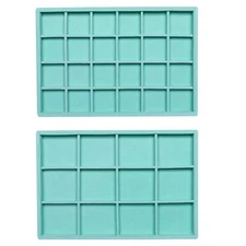 Frebeauty Stackable Velvet Jewelry Organizer Trays for Drawers Inserts Jewelr...