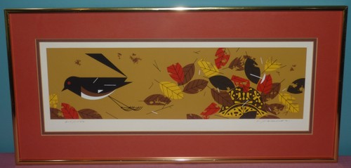 Charley Harper Homebody Box Turtle Artist Signed & Numbered Print - Framed