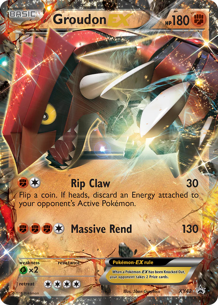 Groudon EX (XY42) [XY: Black Star Promos] Heavily Played Holofoil