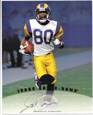 Isaac Bruce 1997 LEAF NFL SIGNATURE 8x10 JUMBO PHOTO AUTOGRAPH CARD Rams AUTO SP