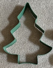 Green Metal Holiday Cookie Cutter Christmas Tree 22" LARGE Christmas Decoration