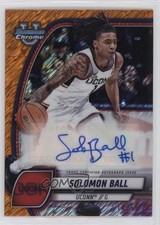 2024 Bowman U Chrome Orange Shimmer Refractor 14/65 Solo Ball Solomon Auto 12d5