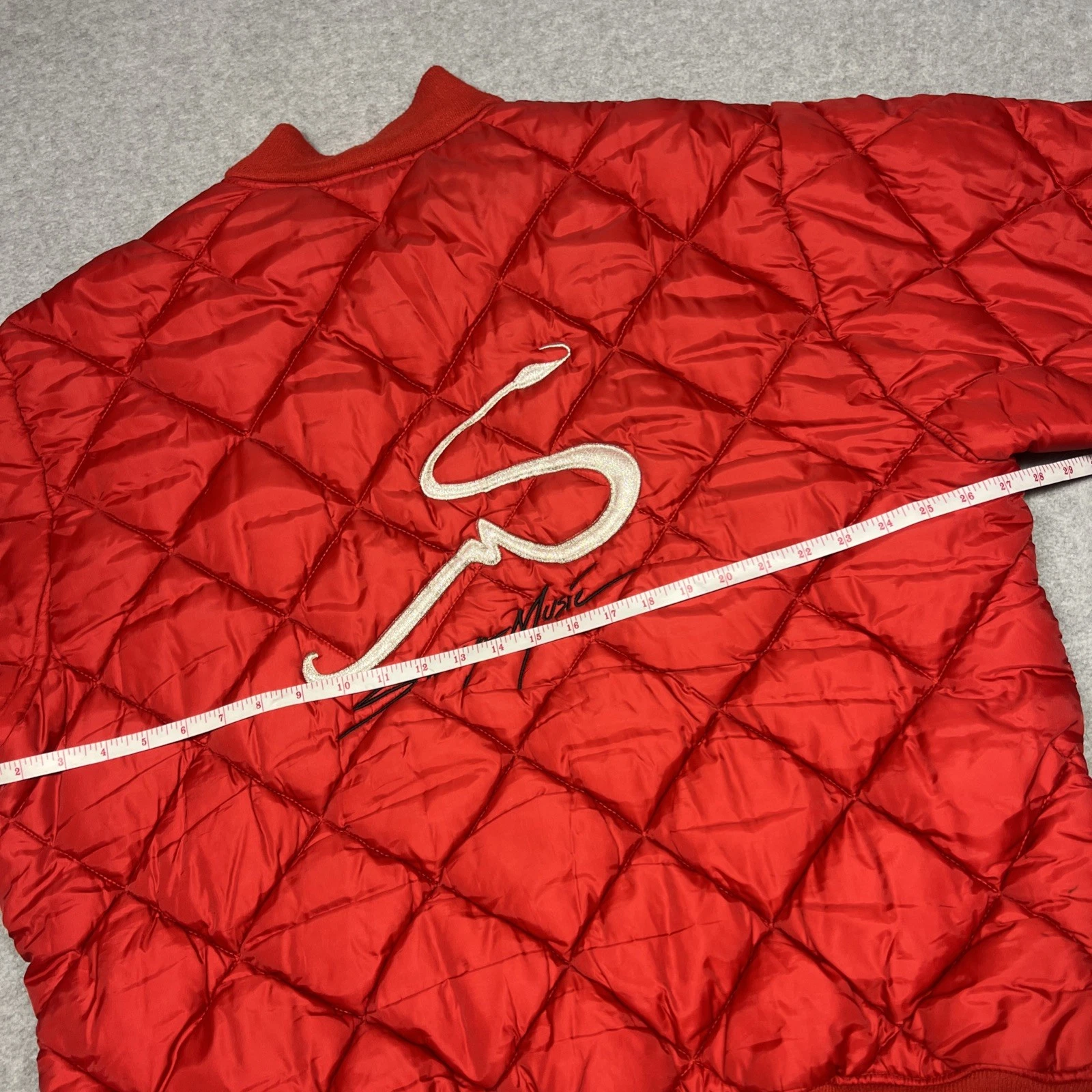 Rare Vintage Tech Nine Jacket Mens XL Quilted N9NE Strange Music Hiphop Red image 16