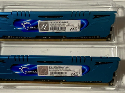 G.SKILL DDR3-1600 PC3-12800 8GB (2x4GB) DIMM Intel XMP F3-1600C9D-8GAB