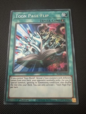 Toon Page-Flip - BLCR-DE068 - Secret Rare - 1. Auflage - YuGiOh