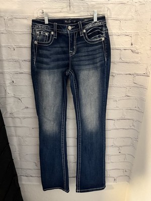 Miss Me Jeans MID-RISE BOOT STRETCH EUC Women's Size 27 x 34