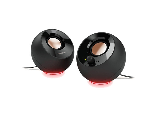 Altavoces para PC - Creative Pebble SE, Iluminación RGB, USB-C, plug-and-play, N