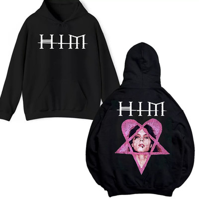HIM Band Ville Valo Hoodie Black Full Size S-5XL