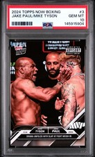 2024 TOPPS NOW BOXING #3 JAKE PAUL/MIKE TYSON PSA 10