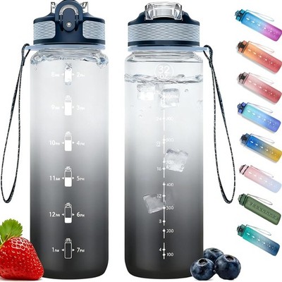 Trinkflasche Wasserflasche 1L Tritan auslaufsicher BPA-frei Sport Flasche