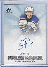 Scott Perunovich 2021-22 SP Authentic Retro 11-12 Future Watch Auto 393/499
